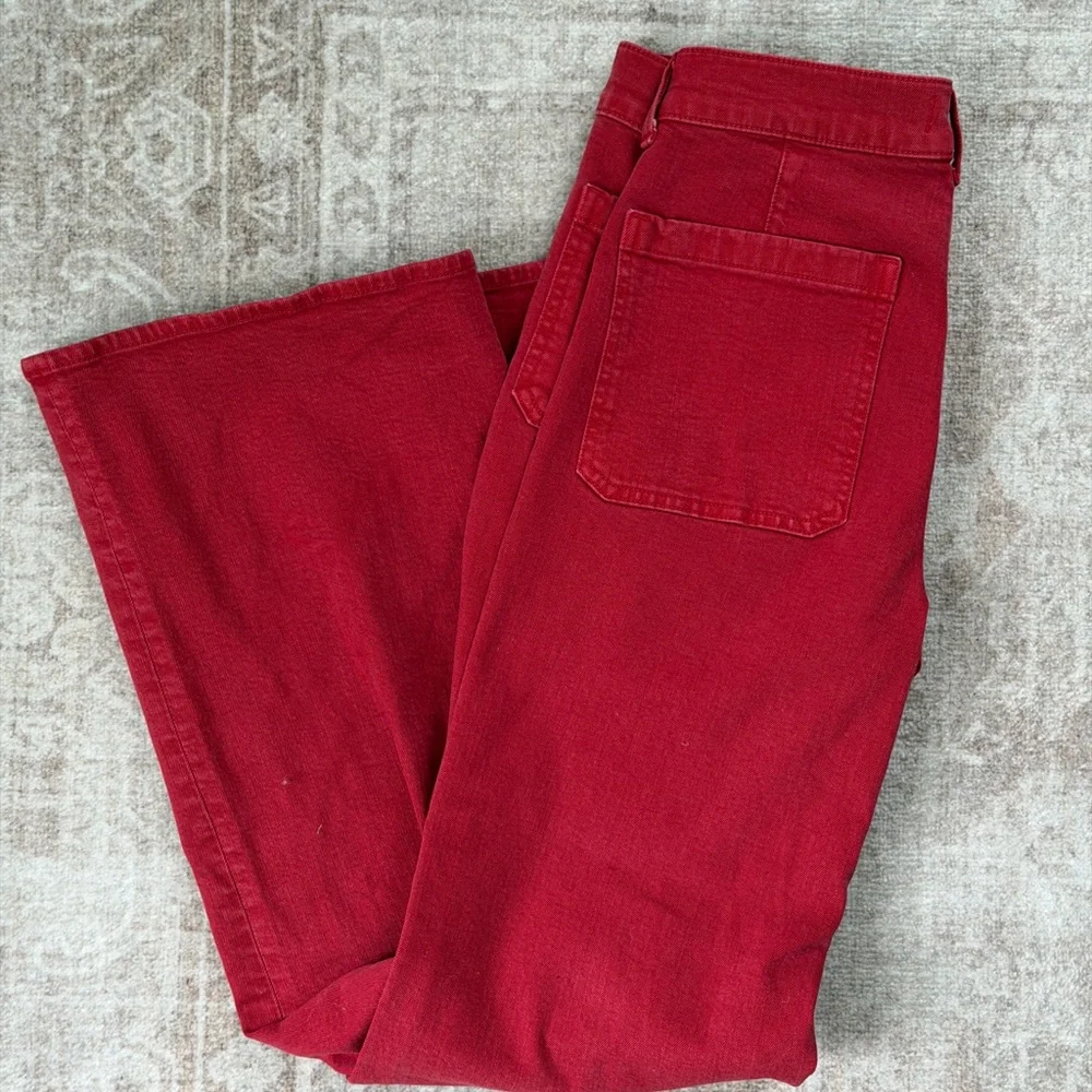 Madewell Emmy Red Wide Leg Women's Jeans - Picture 5 of 6